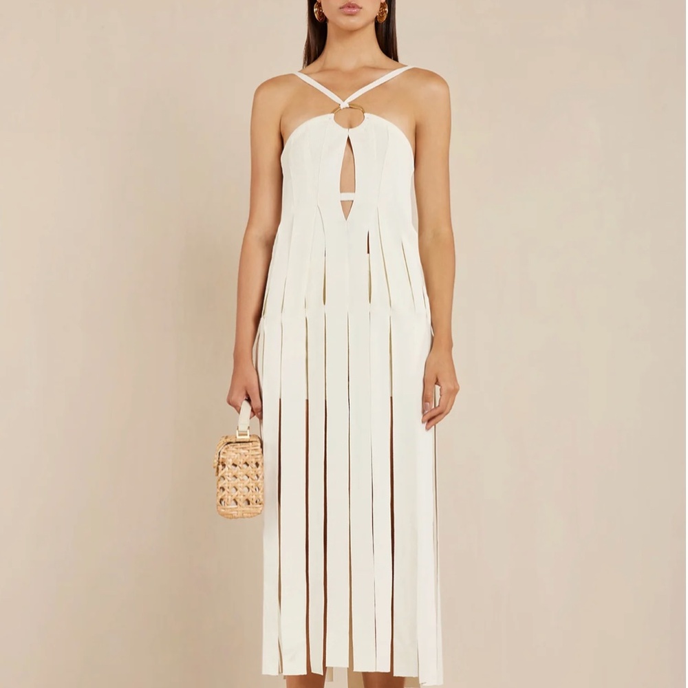 Cult Gaia White Midi Dress